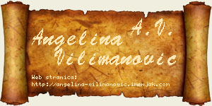 Angelina Vilimanović vizit kartica